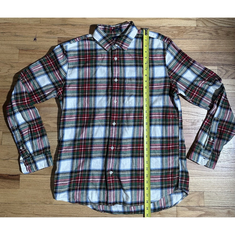 Vintage Gap Shirt Men's Multicolor Plaid Flannel Button Down Long Sleeve Size M - Picture 3 of 4